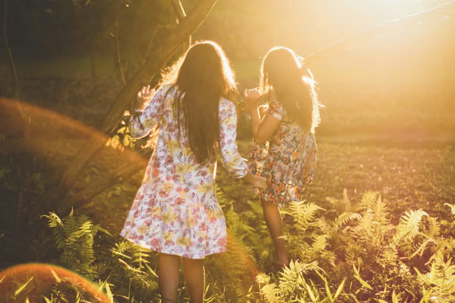 The two of us in golden evening light