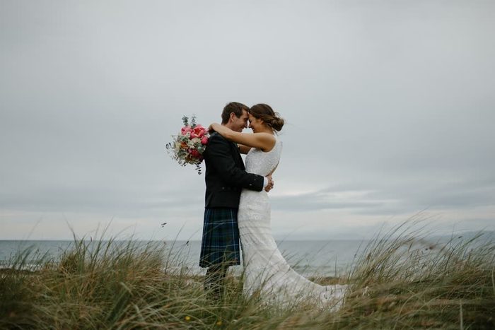 In the dune grass by the sea